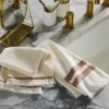 Twin Stripe Cotton Hand Towel Beige/Rust - Hearth & Hand™ With Magnolia: Lightweight, Farmhouse, OEKO-TEX Certified