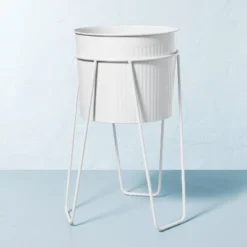 Powder-Coated Metal Planter White - Hearth & Hand™ With Magnolia -Dream house GUEST 0ef79e31 41bb 41a0 9d3a 3df931a7f5d8