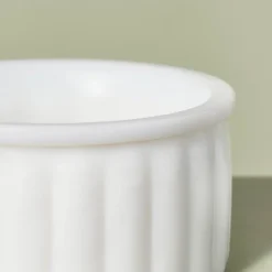 Ribbed Milk Glass Bathroom Trinket Dish White - Hearth & Hand™ With Magnolia -Dream house GUEST 11692f3a 653d 42aa 857c 25e0fc7e1132