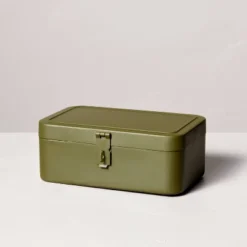 Decorative Metal Storage Box Green - Hearth & Hand™ With Magnolia -Dream house GUEST 13e14cf7 86df 4e7f 83b8 96fe6613459c