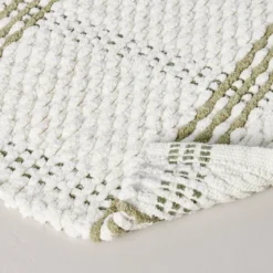20"x32" Open Plaid Bath Rug Green/Cream - Hearth & Hand™ With Magnolia: Woven Cotton, Machine Washable 5 20"x32" Open Plaid Bath Rug Green/Cream - Hearth & Hand™ With Magnolia: Woven Cotton, Machine Washable -Dream house GUEST 1880fe11 0f14 41f4 b165 580db8ba39b3