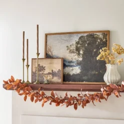 24"x32" Horizontal Landscape Lake Burlap Framed Wall Art - Hearth & Hand™ With Magnolia