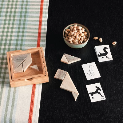 Marble & Wood Tangram Puzzle - Hearth & Hand™ With Magnolia 1 Marble & Wood Tangram Puzzle - Hearth & Hand™ With Magnolia