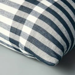 24"x24" Contrast Edge Stripe Oversized Throw Pillow Gray/Blue - Hearth & Hand™ With Magnolia -Dream house GUEST 2aac9352 1ec5 4711 bf48 9b96de391211