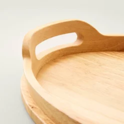 18" Round Rubberwood Serving Tray With Handles - Hearth & Hand™ With Magnolia -Dream house GUEST 3ee95d79 9f52 4fa1 9d75 018b9cb75b46