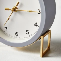 Round Decorative Tabletop Clock - Gray/Brass - Hearth & Hand™ With Magnolia 5 Round Decorative Tabletop Clock - Gray/Brass - Hearth & Hand™ With Magnolia -Dream house GUEST 4ba99be4 ddf9 4ffe bc0a 2bd14c6dcd79