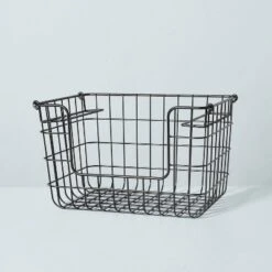 Stacking Wire Storage Basket Matte Black - Hearth & Hand™ With Magnolia -Dream house GUEST 51760ad1 4cd5 42e5 ad63 e77e3d305d6d