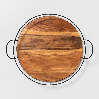 Wood And Metal Tray - Hearth & Hand™ With Magnolia 1 Wood And Metal Tray - Hearth & Hand™ With Magnolia