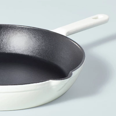 12" Enameled Cast Iron Skillet Sour Cream - Hearth & Hand™ With Magnolia 2 12" Enameled Cast Iron Skillet Sour Cream - Hearth & Hand™ With Magnolia - Image 2