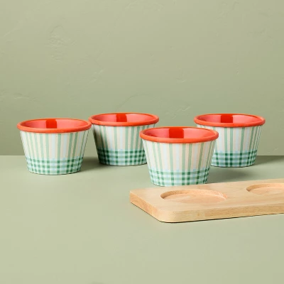 4pk Summer Plaid Melamine Mini Bowl Serving Set - Hearth & Hand™ With Magnolia 2 4pk Summer Plaid Melamine Mini Bowl Serving Set - Hearth & Hand™ With Magnolia - Image 2