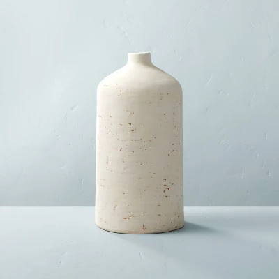 Distressed Ceramic Vase Natural White - Hearth & Hand™ With Magnolia 5 Distressed Ceramic Vase Natural White - Hearth & Hand™ With Magnolia - Image 5