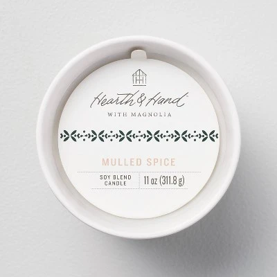 Plaid Ceramic Mulled Spice Jar Christmas Candle Ivory 11oz - Hearth & Hand™ With Magnolia 2 Plaid Ceramic Mulled Spice Jar Christmas Candle Ivory 11oz - Hearth & Hand™ With Magnolia - Image 2