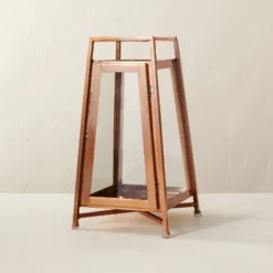 Raised Metal & Glass Pillar Candle Lantern Copper - Hearth & Hand™ With Magnolia 9 Raised Metal & Glass Pillar Candle Lantern Copper - Hearth & Hand™ With Magnolia -Dream house GUEST 6539ef87 2624 49f6 ba33 026e18d1ec9e