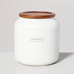 Dry Goods Stoneware Canister With Wood Lid Cream/Brown - Hearth & Hand™ With Magnolia -Dream house GUEST 69719d52 15f0 4519 8406 500a18f94cb3