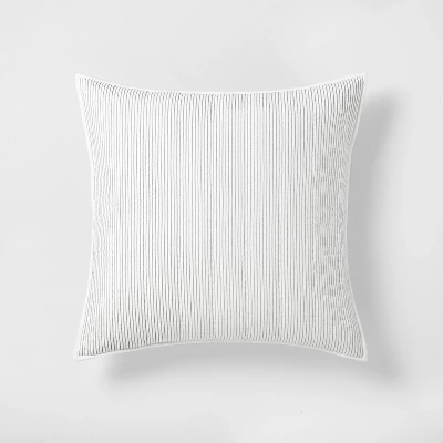 Microstripe Pillow Sham Cream/Gray - Hearth & Hand™ With Magnolia 4 Microstripe Pillow Sham Cream/Gray - Hearth & Hand™ With Magnolia - Image 4