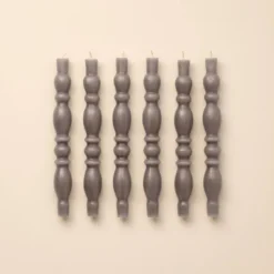 6pk Spindle Taper Candles Gray - Hearth & Hand™ With Magnolia -Dream house GUEST 71e14abc 5b93 4425 9983 2bb1a8c23367