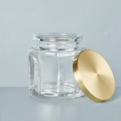Sculpted Glass Canister Clear/Brass - Hearth & Hand™ With Magnolia 7 Sculpted Glass Canister Clear/Brass - Hearth & Hand™ With Magnolia -Dream house GUEST 71f281b6 258a 4b80 b1af 9a6bc3fbbc8f