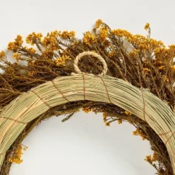 21.25" Preserved Golden Yarrow Fall Wreath - Hearth & Hand™ With Magnolia -Dream house GUEST 731ab7a2 0e38 453d 8cae 3d7177e6cc3a