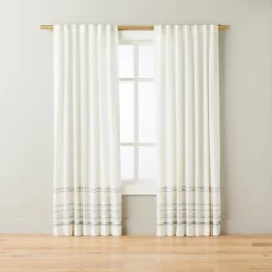 Engineered Hem Stripes Curtain Panel Cream/Gray - Hearth & Hand™ With Magnolia -Dream house GUEST 743f48fe 2c11 440f a426 eae94b06c663