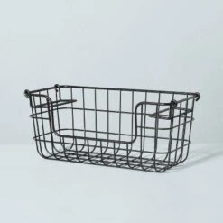 Stacking Wire Storage Basket Matte Black - Hearth & Hand™ With Magnolia -Dream house GUEST 7f465f04 db4c 47cf 9411 7c8a601ab948