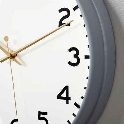 14" Round Decorative Wall Clock - Gray - Hearth & Hand™ With Magnolia 2 14" Round Decorative Wall Clock - Gray - Hearth & Hand™ With Magnolia - Image 2