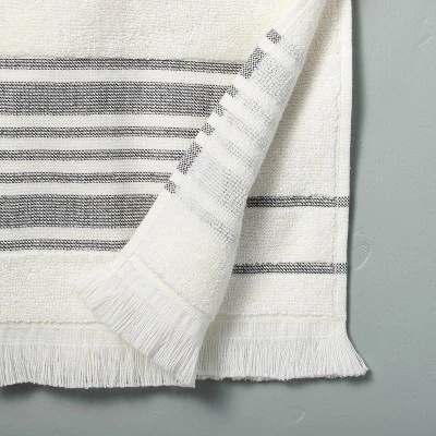 Multistripe Bath Towels Cream/Gray - Hearth & Hand™ With Magnolia 3 Multistripe Bath Towels Cream/Gray - Hearth & Hand™ With Magnolia - Image 3