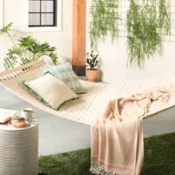 13' Soft Grid-Weave Oversized 2-Person Outdoor Hammock Cream - Hearth & Hand™ With Magnolia