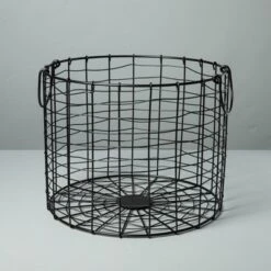 Round Wire Storage Basket With Handles Black - Hearth & Hand™ With Magnolia -Dream house GUEST 89271918 20ca 45a0 9c44 39bb0a31b0f0