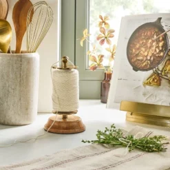 Wood And Brass Finish Twine Holder - Hearth & Hand™ With Magnolia