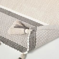 24"x60" Color Block Stripe Tassels Bath Rug Neutral Taupe - Hearth & Hand™ With Magnolia 5 24"x60" Color Block Stripe Tassels Bath Rug Neutral Taupe - Hearth & Hand™ With Magnolia -Dream house GUEST 910979a7 4645 484a b851 9e3664ee4695