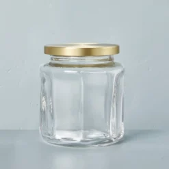 Sculpted Glass Canister Clear/Brass - Hearth & Hand™ With Magnolia 9 Sculpted Glass Canister Clear/Brass - Hearth & Hand™ With Magnolia -Dream house GUEST 915af183 2194 4587 ac6b 1c8b82b24702