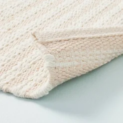 Textured Stripe Indoor/Outdoor Woven Area Rug Beige/Cream - Hearth & Hand™ With Magnolia -Dream house GUEST 925d7728 e4f3 4810 930a a2a2166b743a