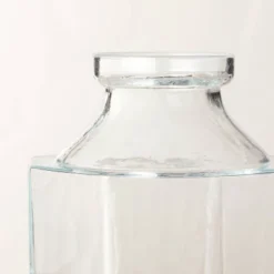 Octagonal Clear Glass Bottle Vase - Hearth & Hand™ With Magnolia -Dream house GUEST 99423c65 7cc3 45d1 a0be 06e5f32a1a79