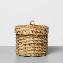 Woven Bath Storage Canister Beige - Hearth & Hand™ With Magnolia -Dream house GUEST 9962dbc5 a85b 48b2 a6bc b2683b4ff110