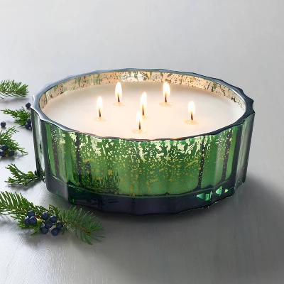Mercury Glass Cypress & Pine Jar Christmas Candle Green 32oz - Hearth & Hand™ With Magnolia 1 Mercury Glass Cypress & Pine Jar Christmas Candle Green 32oz - Hearth & Hand™ With Magnolia