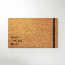 Glad You're Here Coir Doormat Tan/Black - Hearth & Hand™ With Magnolia -Dream house GUEST 9d97dd76 0e01 4045 8d97 41d7d05c60bb