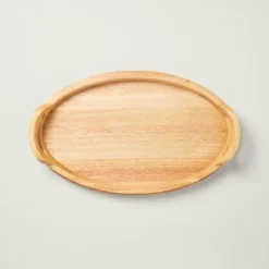 18" Round Rubberwood Serving Tray With Handles - Hearth & Hand™ With Magnolia -Dream house GUEST 9dfe6745 df85 4bb9 8698 e2da552e57ca