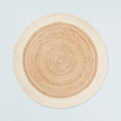 Bordered Color Block Braided Jute Area Rug Cream/Natural - Hearth & Hand™ With Magnolia -Dream house GUEST a0c10415 4f9c 4b5a b871 4df723b8b079