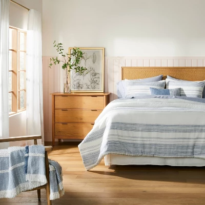 Dimensional Stripe Dobby Throw Blanket - Hearth & Hand™ With Magnolia 1 Dimensional Stripe Dobby Throw Blanket - Hearth & Hand™ With Magnolia