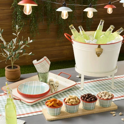 4pk Summer Plaid Melamine Mini Bowl Serving Set - Hearth & Hand™ With Magnolia 1 4pk Summer Plaid Melamine Mini Bowl Serving Set - Hearth & Hand™ With Magnolia