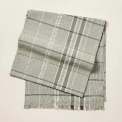 Textured Fall Plaid Woven Table Runner Sage Green - Hearth & Hand™ With Magnolia -Dream house GUEST a3a57c62 498d 408a 9c9a de3a025d8d7d