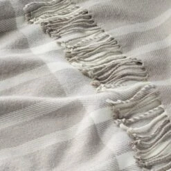 Tonal Plaid Stripes Woven Stadium Blanket Cream/Gray - Hearth & Hand™ With Magnolia -Dream house GUEST a547a455 2807 47d4 81a0 5dc93e6ede8a