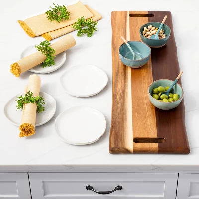 10"x30" Two-Tone Wooden Cut & Serve Board Brown - Hearth & Hand™ With Magnolia 1 10"x30" Two-Tone Wooden Cut & Serve Board Brown - Hearth & Hand™ With Magnolia