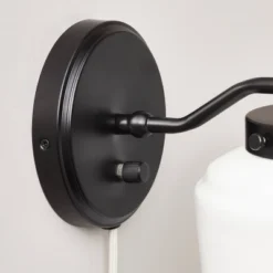 Milk Glass Solid Wall Sconce Black/White - Hearth & Hand™ With Magnolia -Dream house GUEST b101d603 f50e 47c5 bb15 46a8e47f6c2b