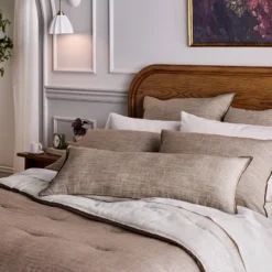 14"x36" Oblong Throw Pillow Brown - Hearth & Hand™ With Magnolia