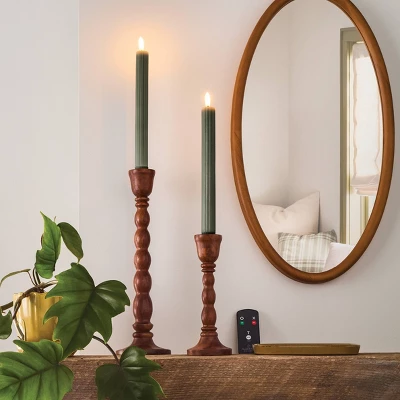 6pk Ribbed Flameless Taper Candles - Hearth & Hand™ With Magnolia 1 6pk Ribbed Flameless Taper Candles - Hearth & Hand™ With Magnolia