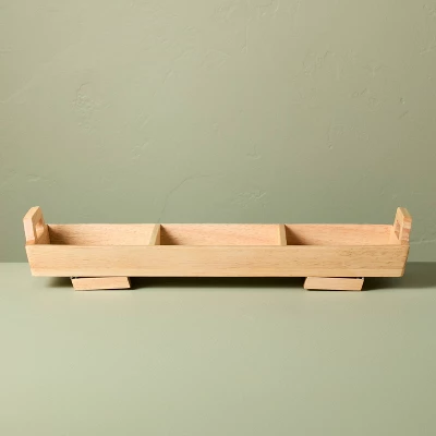 19" Foldable Wood Serving Tray Brown - Hearth & Hand™ With Magnolia 3 19" Foldable Wood Serving Tray Brown - Hearth & Hand™ With Magnolia - Image 3