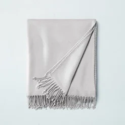 Solid Hemstitch With Fringe Throw Blanket - Hearth & Hand™ With Magnolia -Dream house GUEST c7974385 e083 4476 bd38 ee9808ba2f04