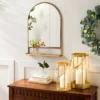 Arched Metal Frame Mirror With Shelf Brass Finish - Hearth & Hand™ With Magnolia