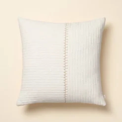 18"x18" Textured Stitch Stripe Square Throw Pillow - Hearth & Hand™ With Magnolia -Dream house GUEST d2d81d27 7e96 4b27 84b6 1a8f88d609e8